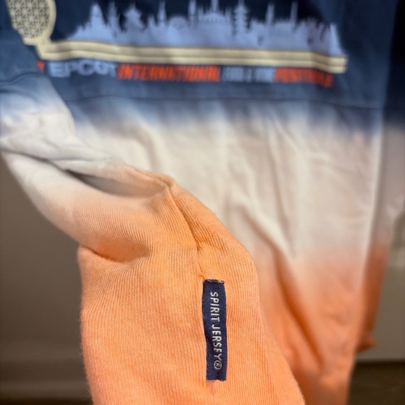 Taste Gradient Blue and Orange Women's Top Disney EPCOT 2017 Spirit Jersey Adult - Picture 3 of 7